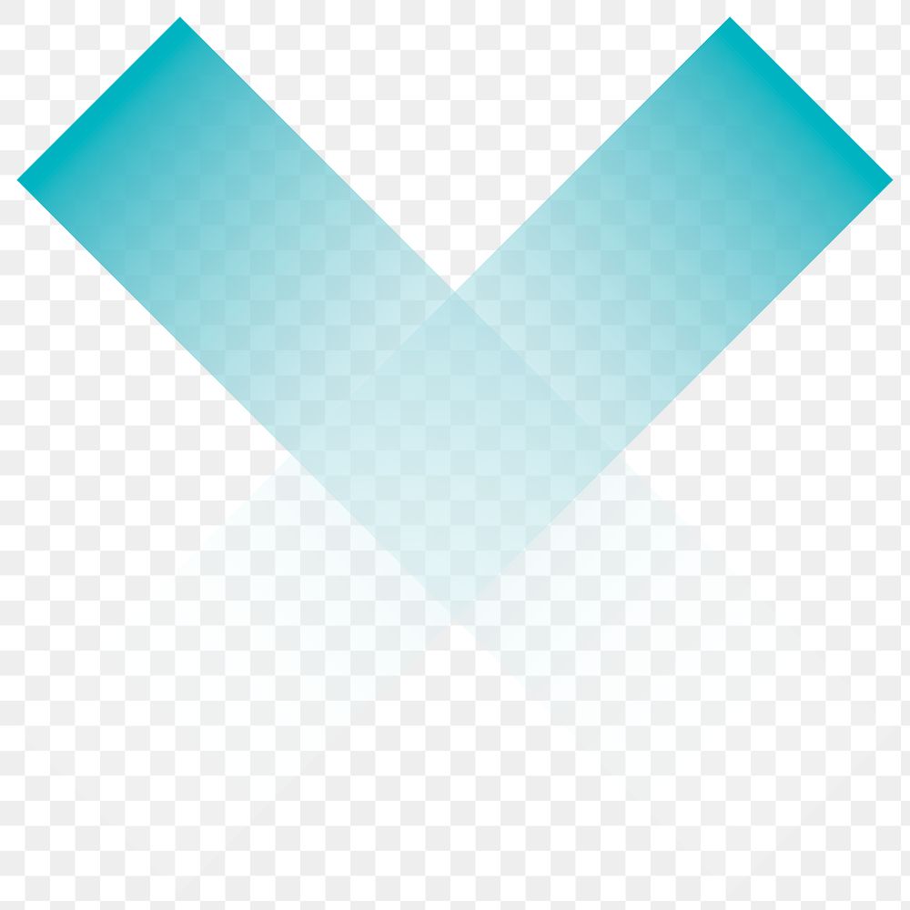 Blue x mark gradient element