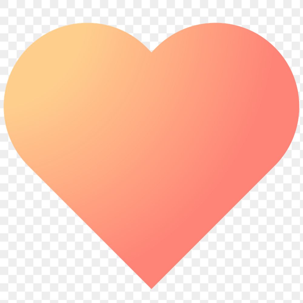 Colorful heart gradient element