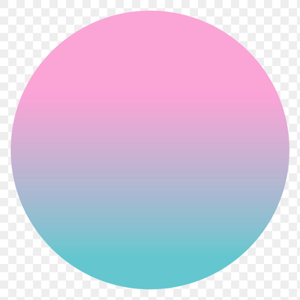 Colorful round gradient element transparent png
