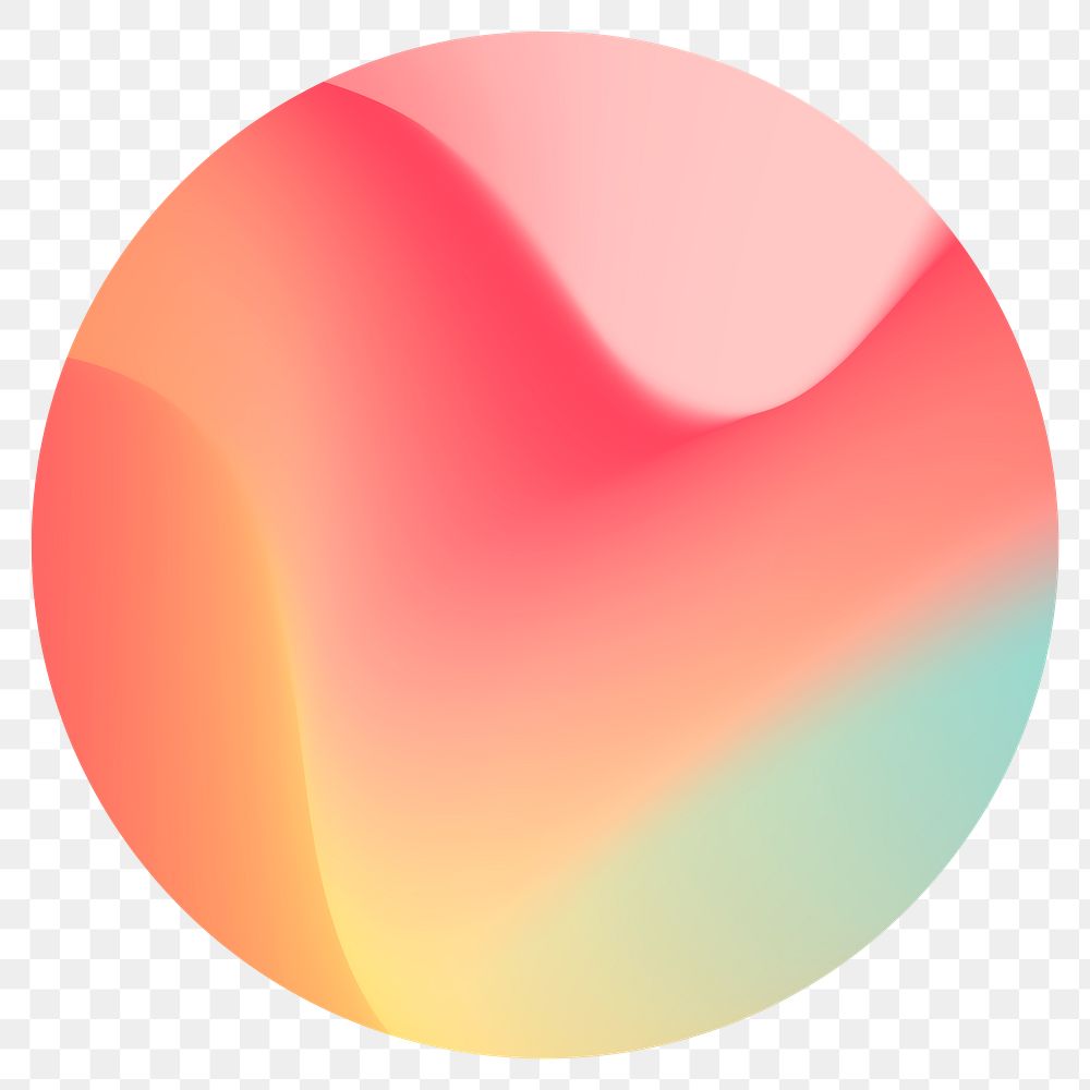 Colorful round gradient element transparent | Premium PNG Sticker ...