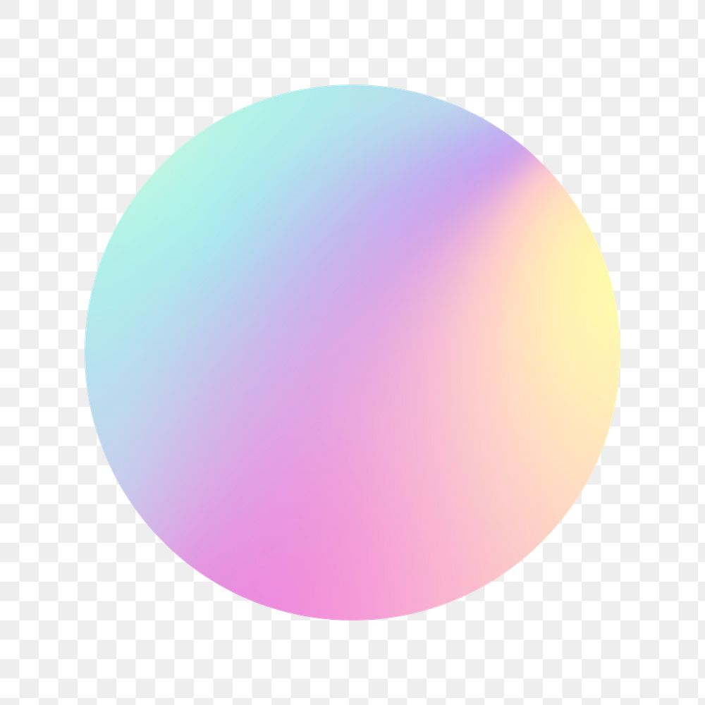Colorful round gradient element transparent png