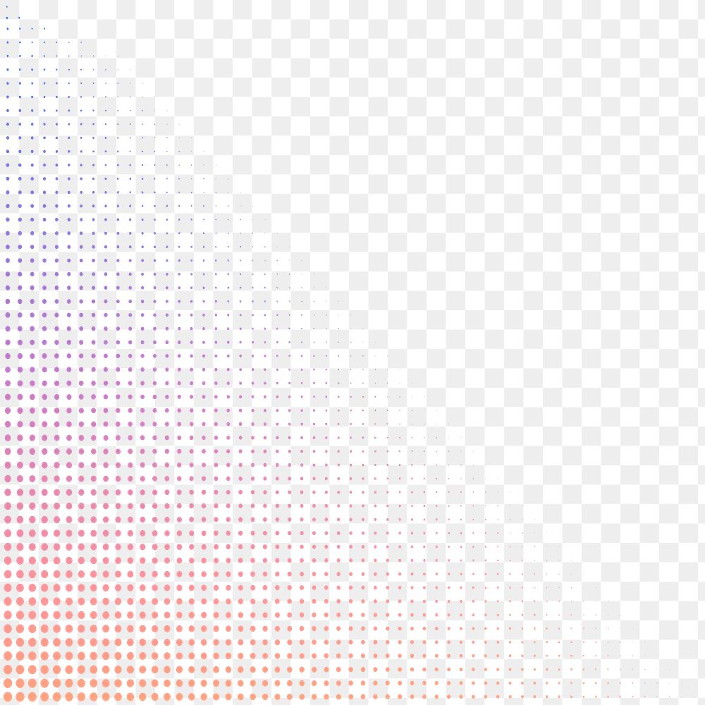 Halftone dots gradient transparent png