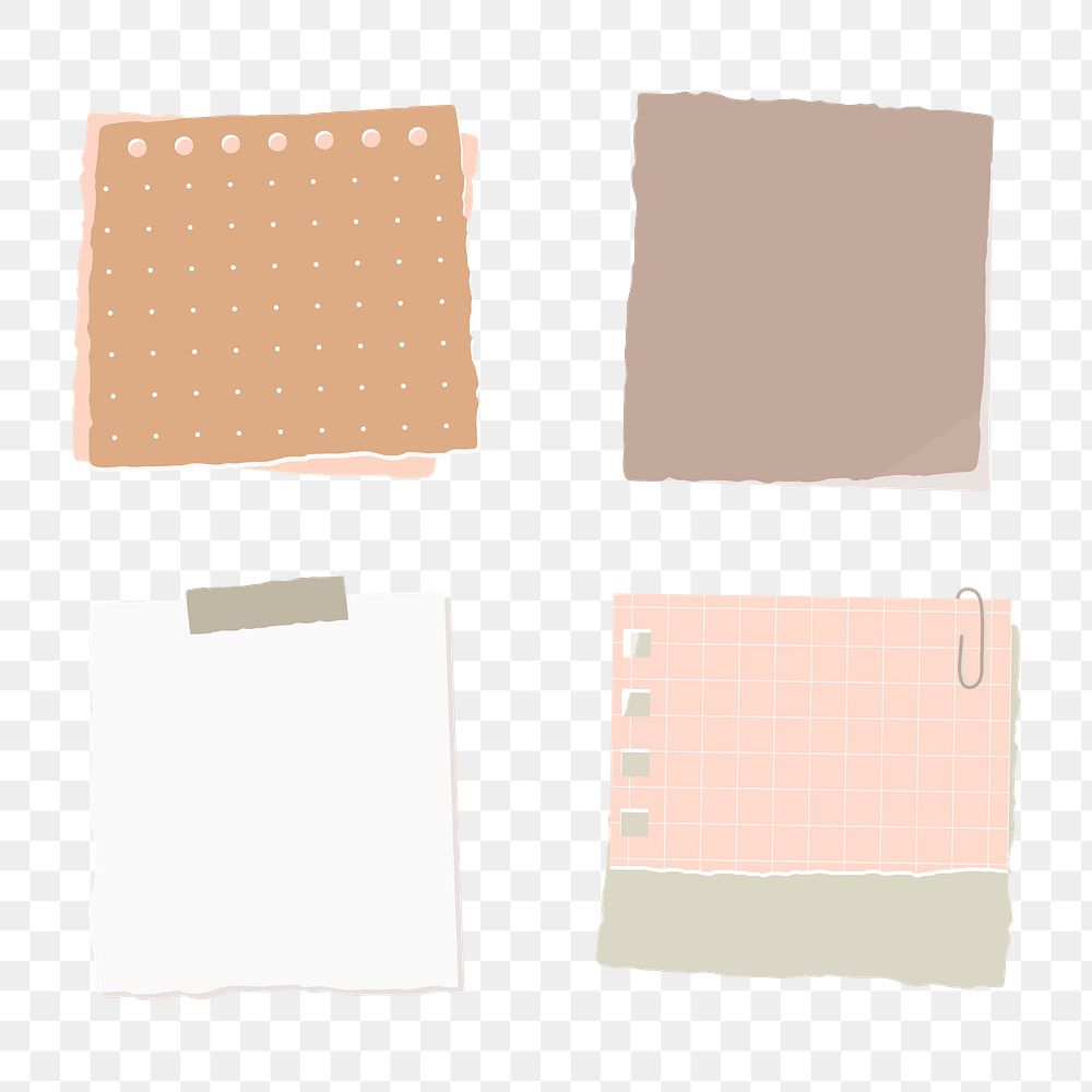 Torn paper note collection social | Premium PNG - rawpixel