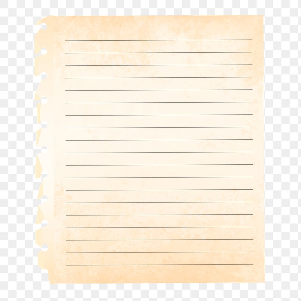 Old paper note social ads template transparent png