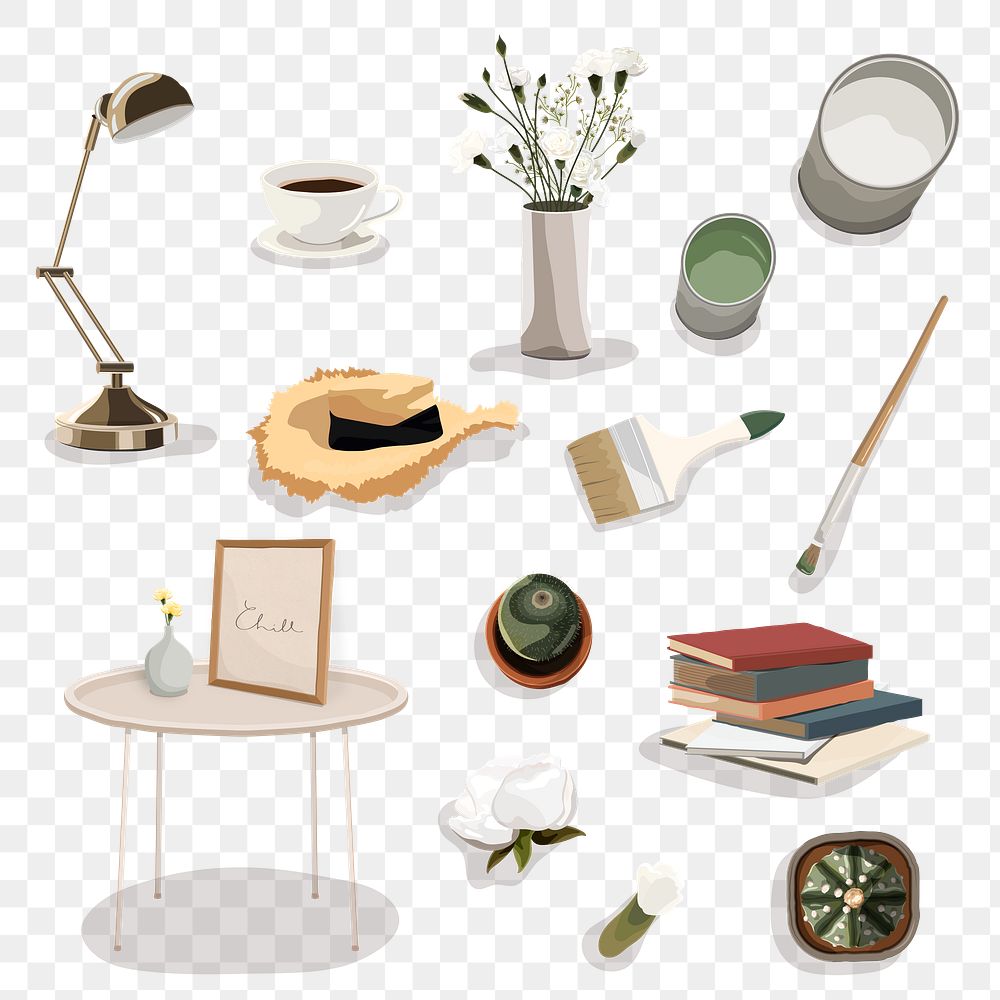 Home decor and interior design resource collection transparent png