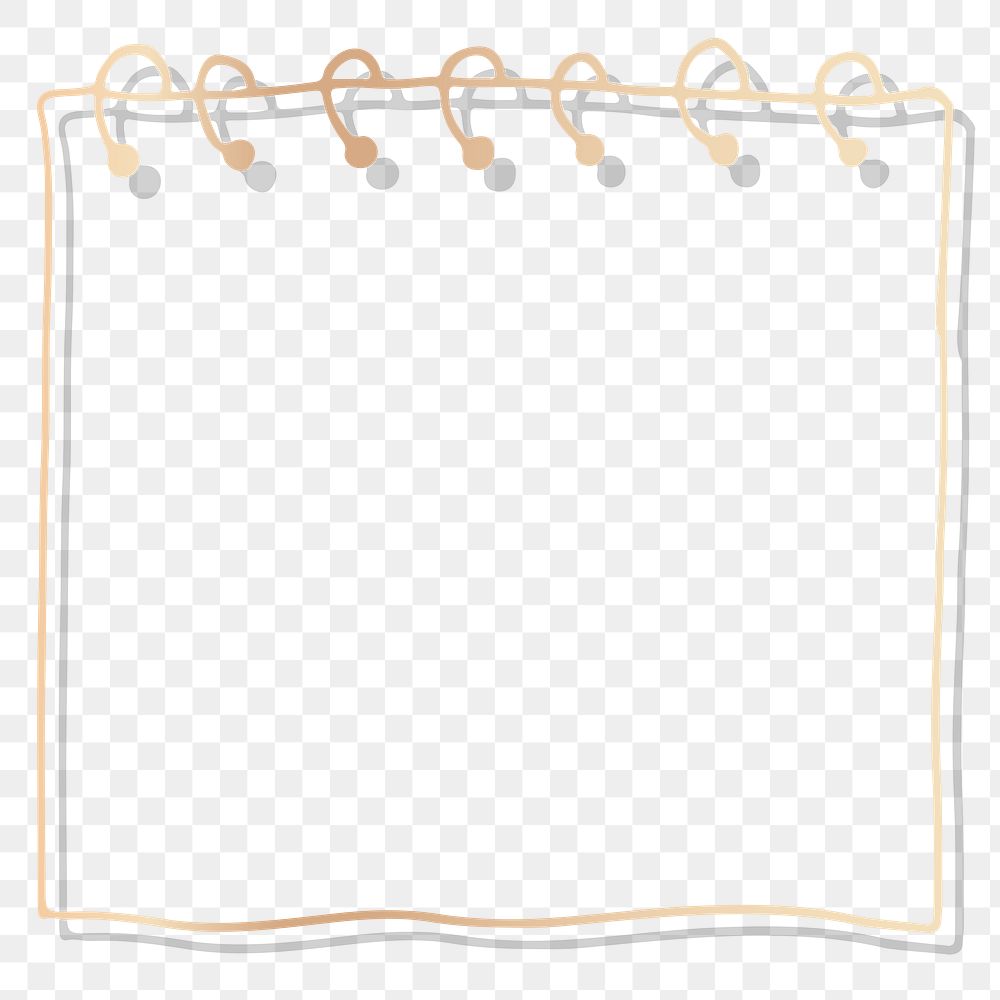 Brown doodle paper note transparent png