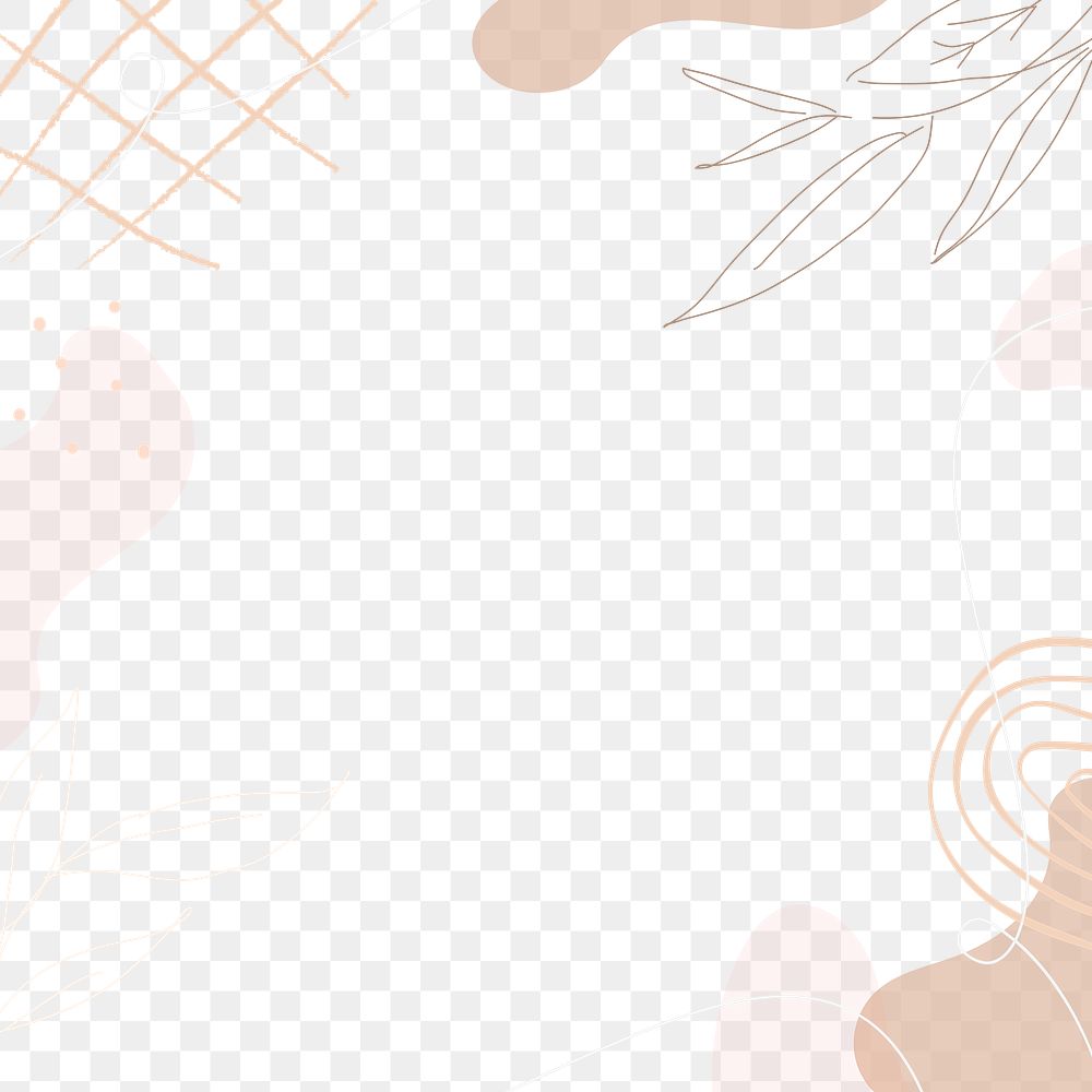 Beige organic shape set design element 