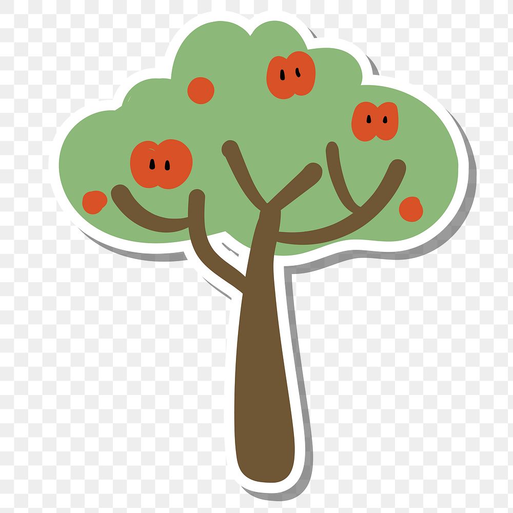 Cute apple tree design element