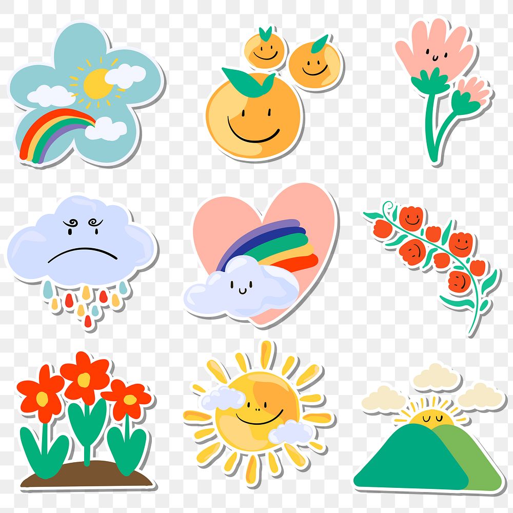 Cute Sticker Designs | Free PNG Vector Graphics, Illustrations ...