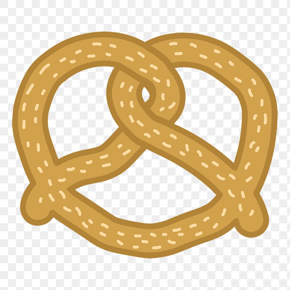 Cute pretzel doodle sticker design Free PNG Sticker rawpixel