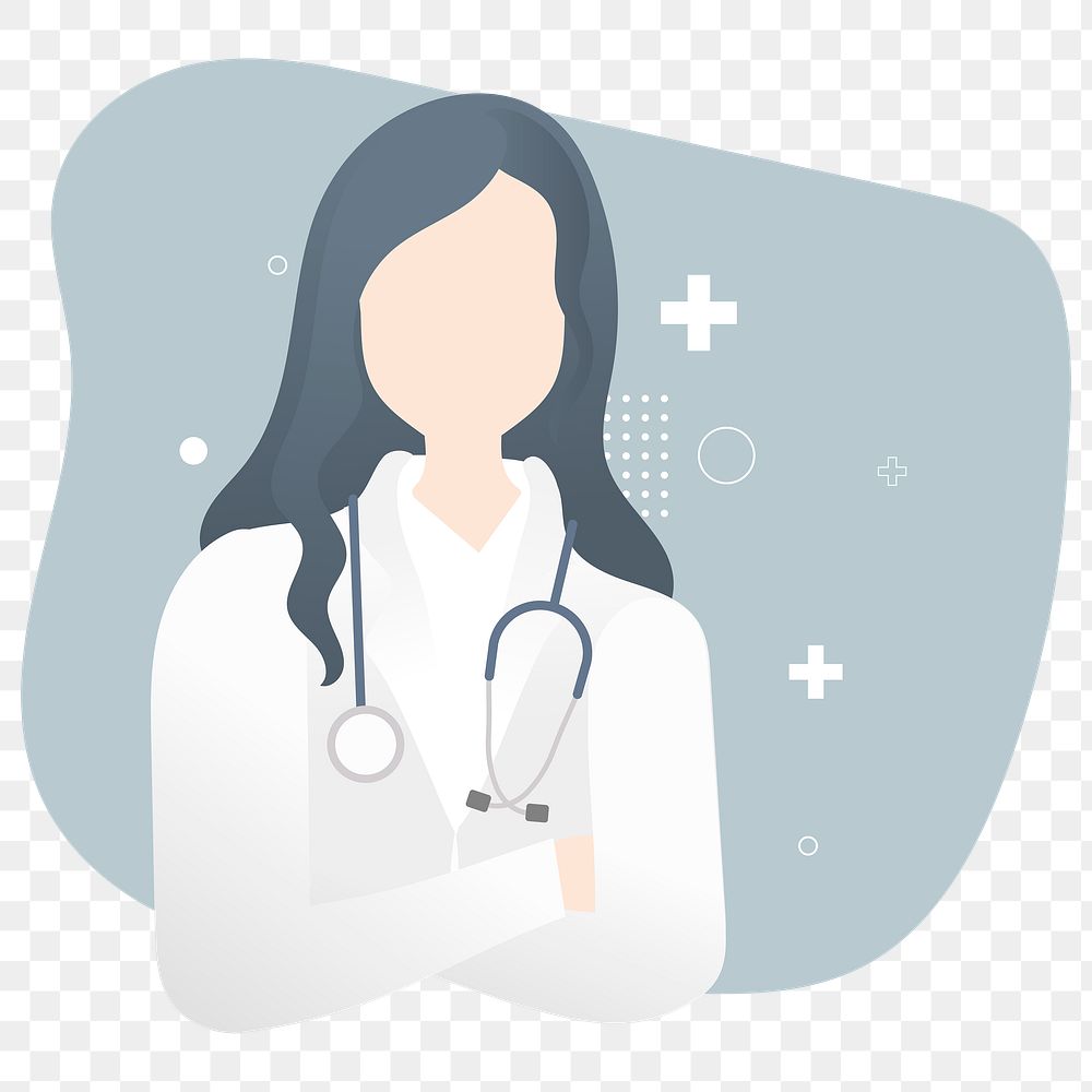 Female healthcare professional medical hero characterr transparent png