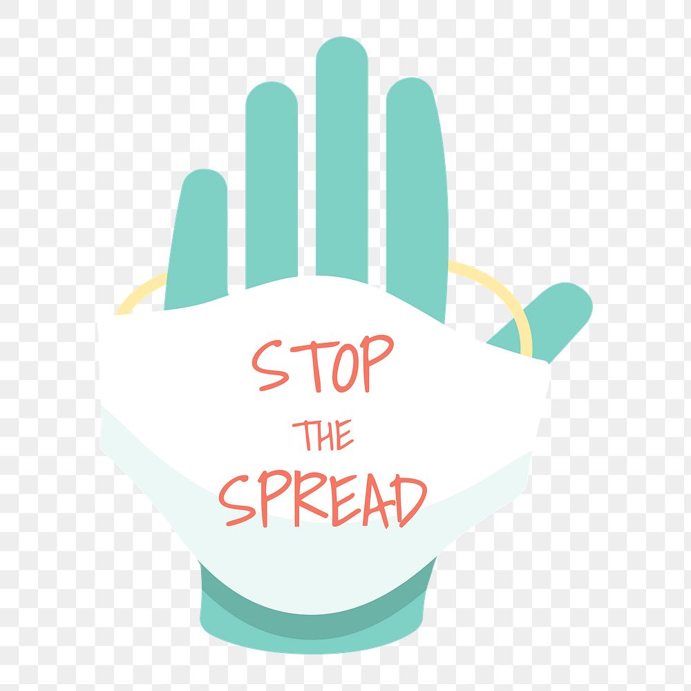 Stop the spread during coronavirus pandemic element transparent png