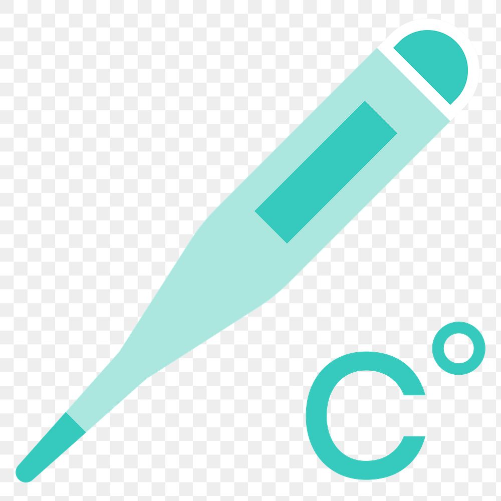 Digital Thermometer measuring fever for COVID-19 element transparent png
