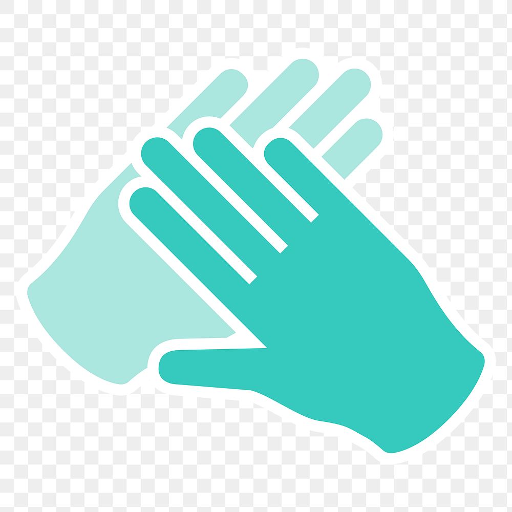 Green clean hands element transparent png