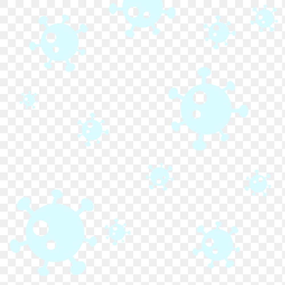 Blue virus pattern transparent png