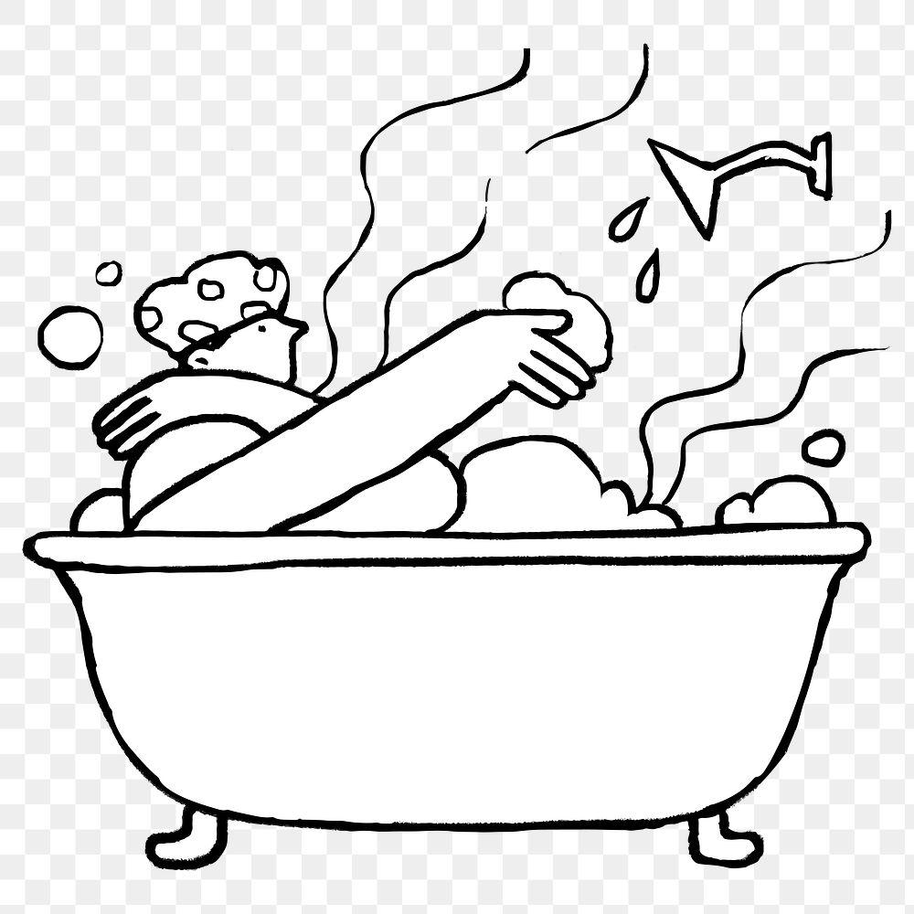 Hot baths does not prevent Free PNG Sticker rawpixel