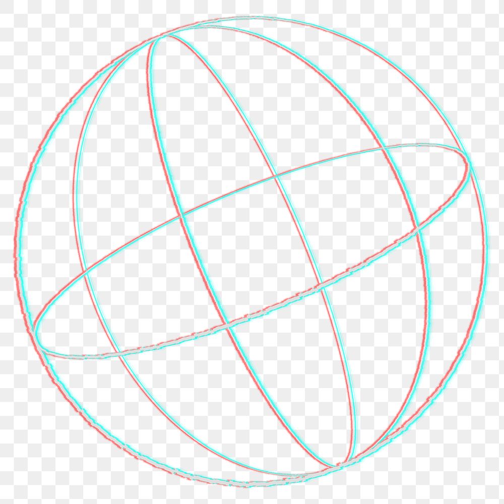 3D Sphere Outline With Glitch Free PNG Sticker Rawpixel 3d-sphere-outline-with-glitch-free-png-sticker-rawpixel