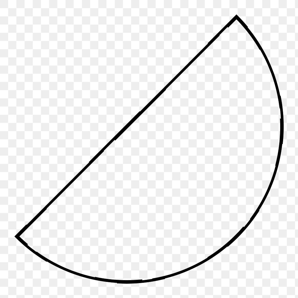 Distorted black semi circle design Free PNG Sticker rawpixel