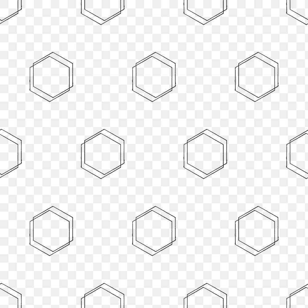 Seamless 3D hexagonal pattern design element 
