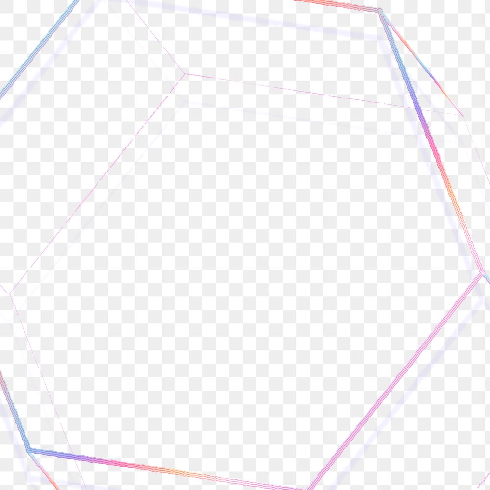 Png pink geometric hexagonal prism