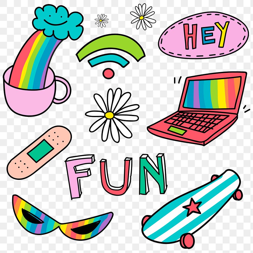 Creative cool pop art sticker Premium PNG rawpixel