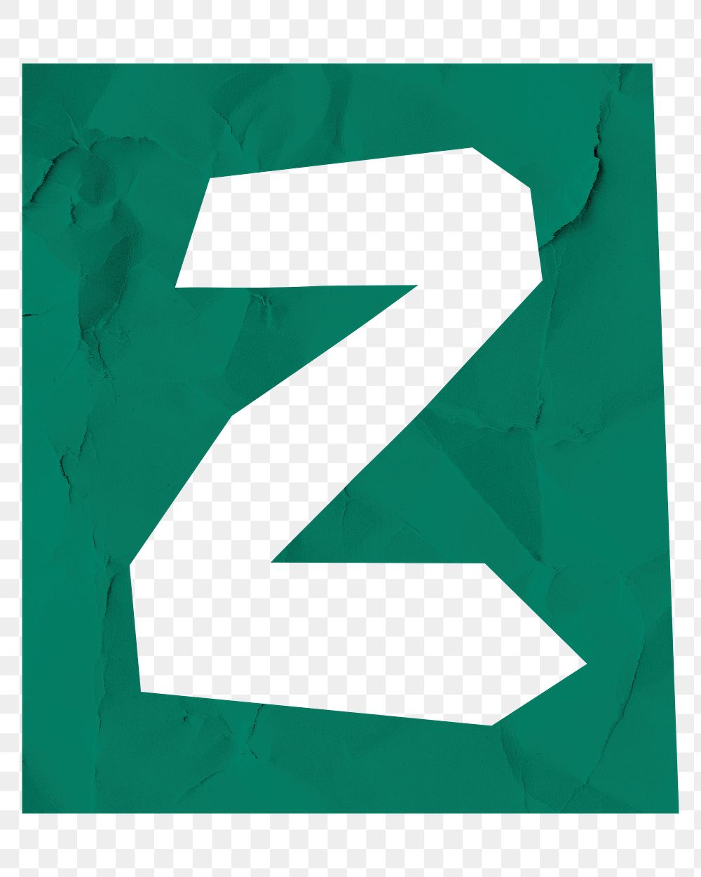 Z letter png paper cut Free PNG Sticker rawpixel