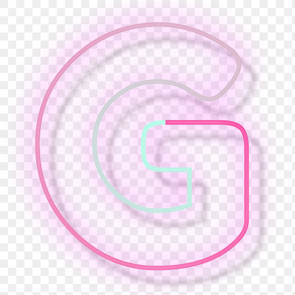 Capital letter G png neon | Free PNG Sticker - rawpixel