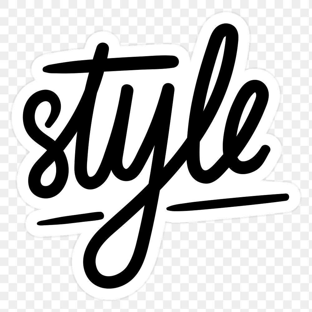 Black style typography design transparent | Free PNG Sticker - rawpixel