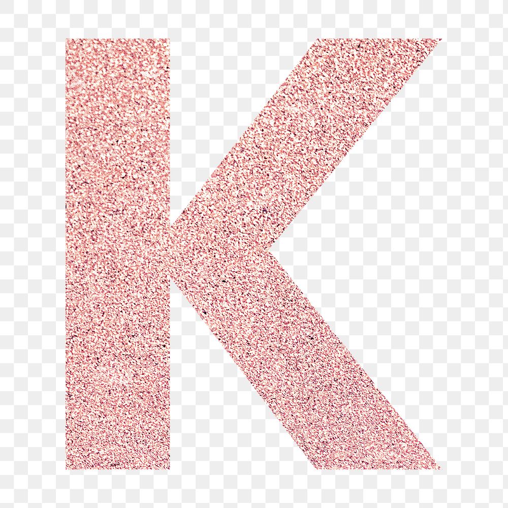 Glitter capital letter K sticker Premium PNG Sticker rawpixel