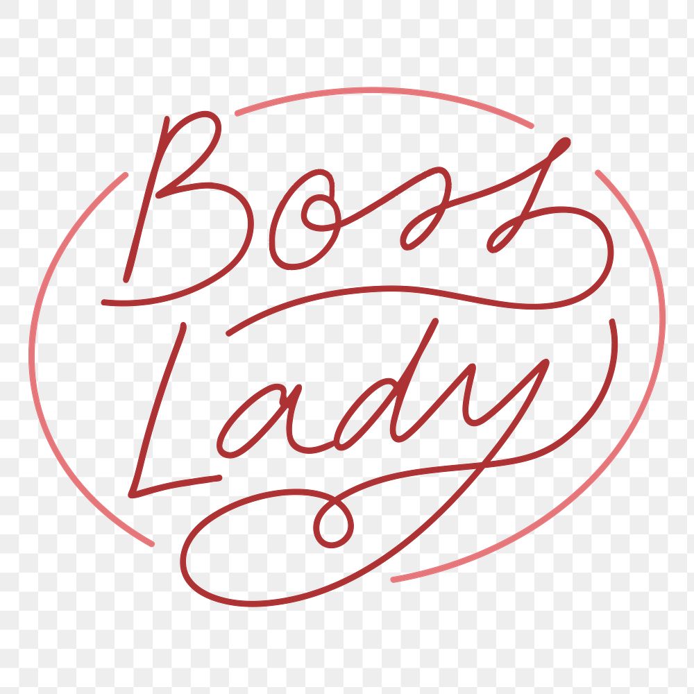 Boss Lady Typography Png