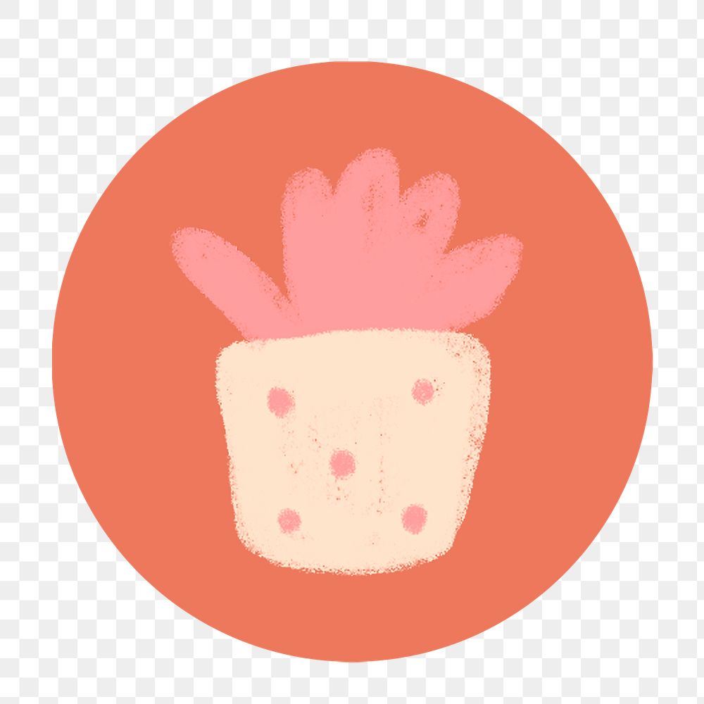 Instagram story highlight potted plant icon transparent png