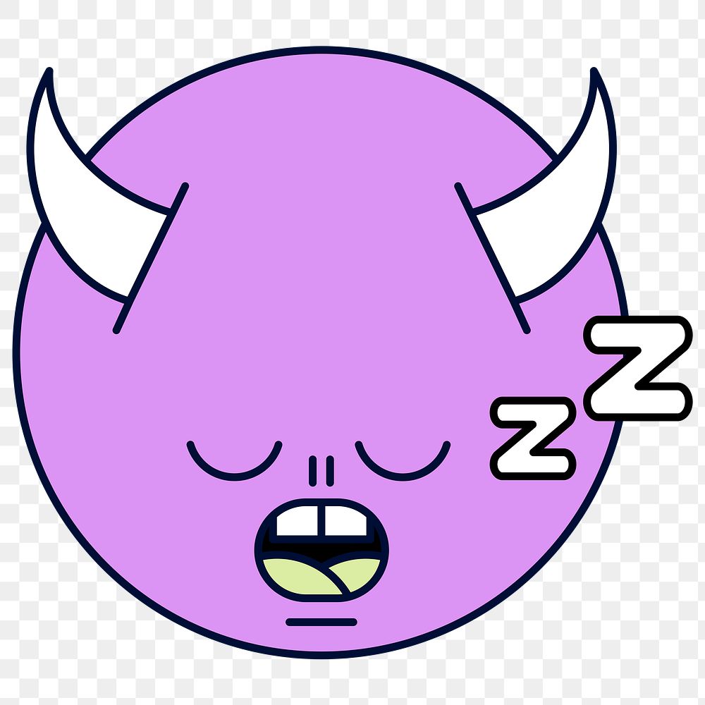 Funky purple devil monster emoji | Free PNG Sticker - rawpixel