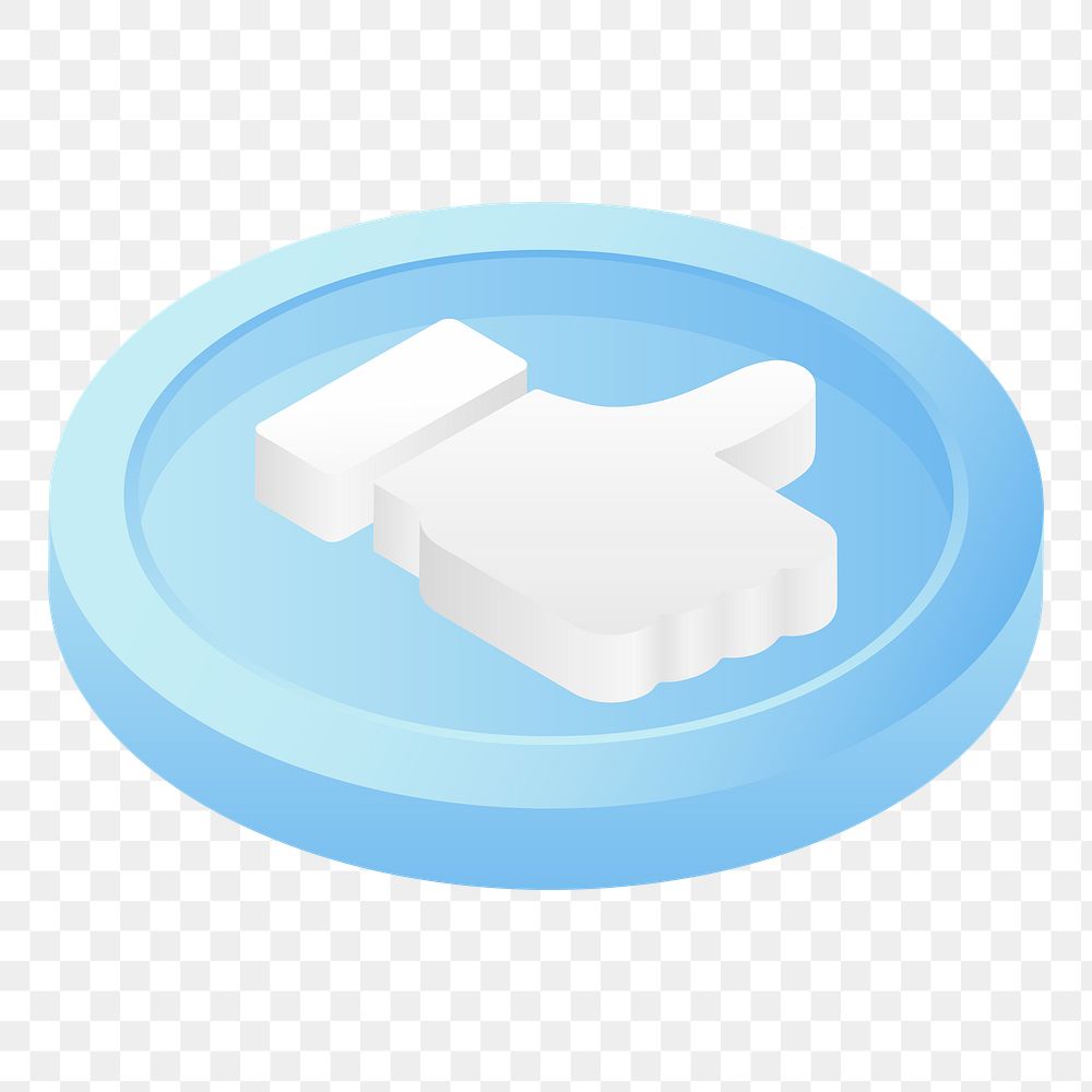 Thumbs up emoticon social sticker transparent png