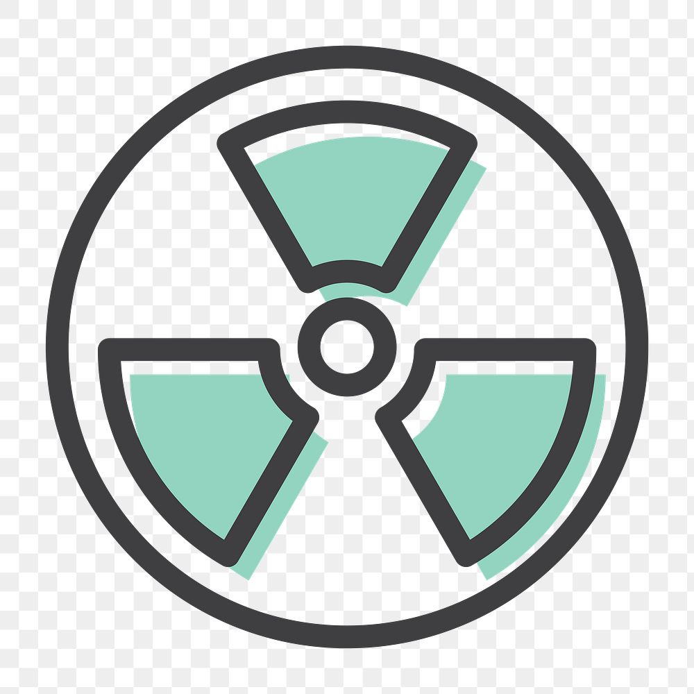 Png radiation hazard symbol business in minimal line