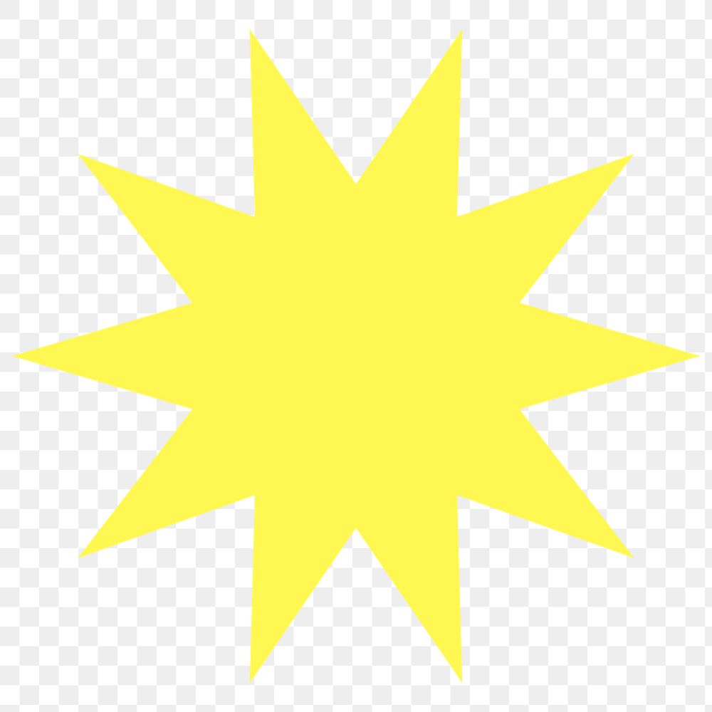 Png explosion geometric yellow shape in flat design