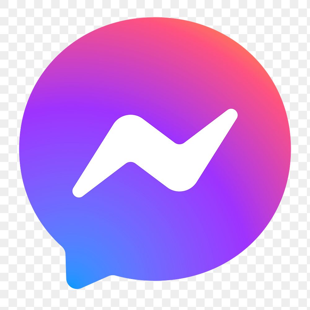 Facebook Messenger png social media icon. 7 JUNE 2021 - BANGKOK, THAILAND