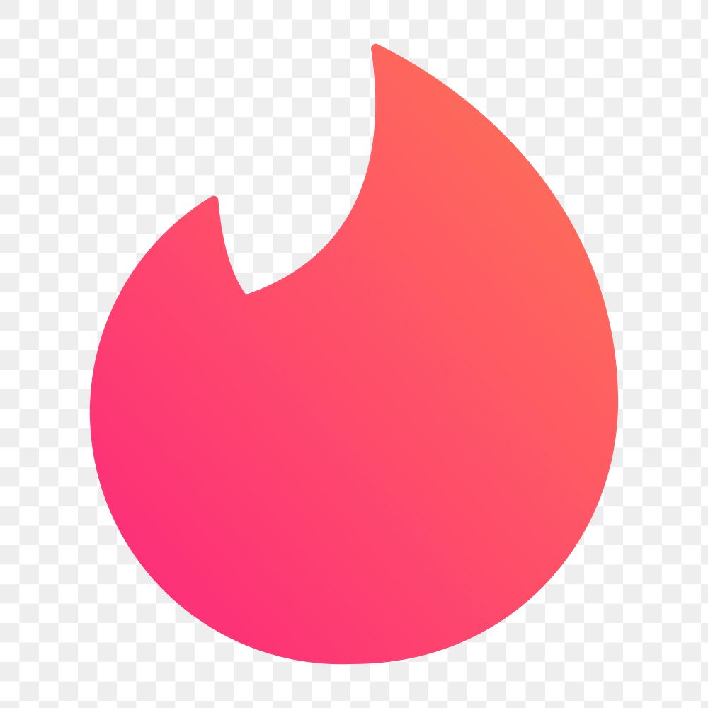 Tinder social media icon in png. 7 JUNE 2021 - BANGKOK, THAILAND