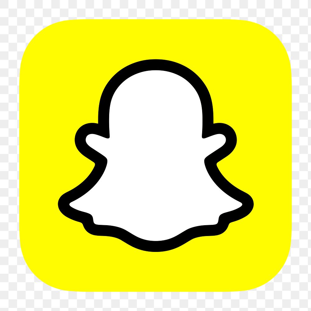 Snapchat png social media icon. 7 JUNE 2021 - BANGKOK, THAILAND