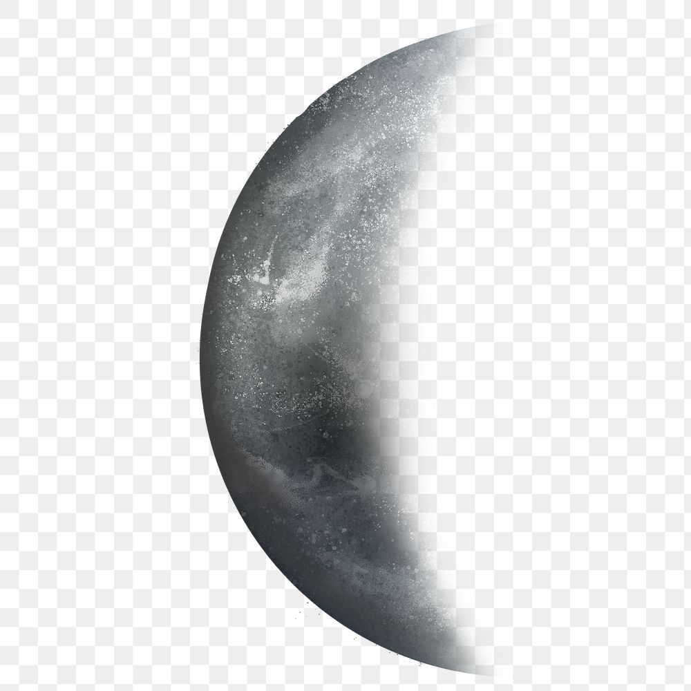 Png realistic moon design element