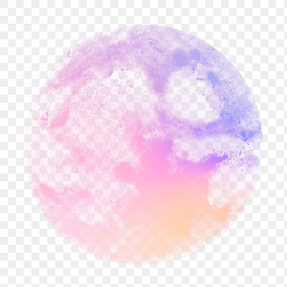 Png colorful moon design element