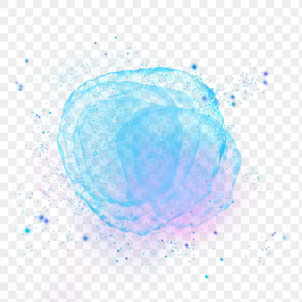 Png blue galaxy design element