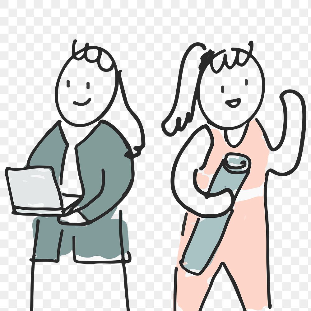 Lifestyle doodle png work life | Free PNG Sticker - rawpixel