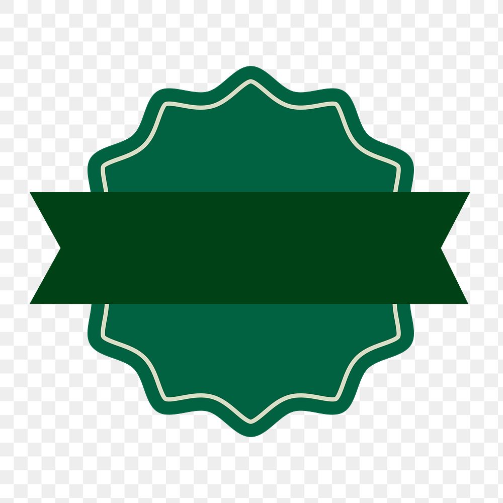 Shape png blank badge sticker in green