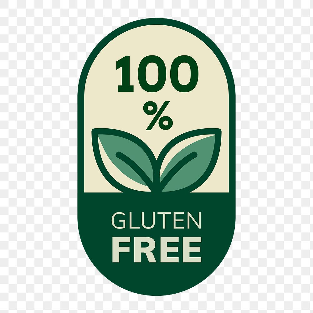 Png gluten free business logo food packaging sticker