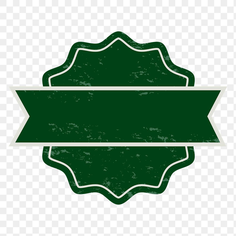 Shape png blank badge sticker in green