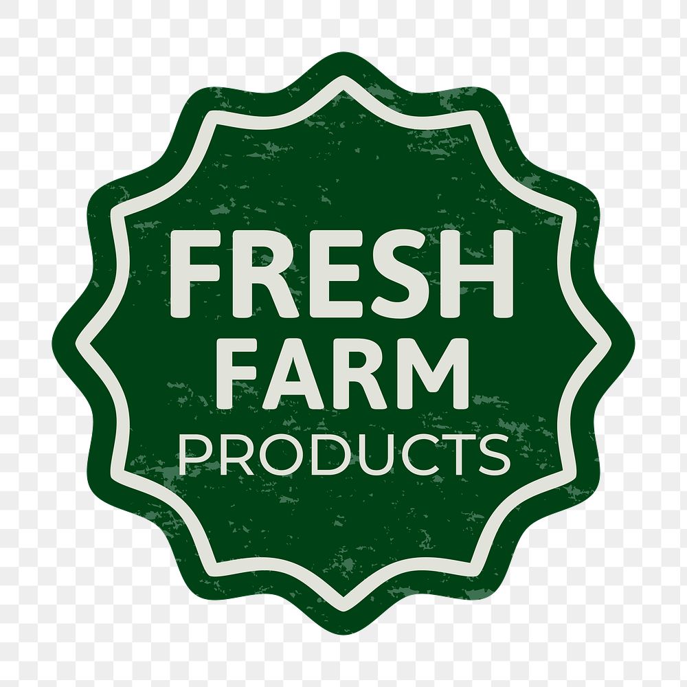 Png fresh farm products sticker for healthy diet food business campaign