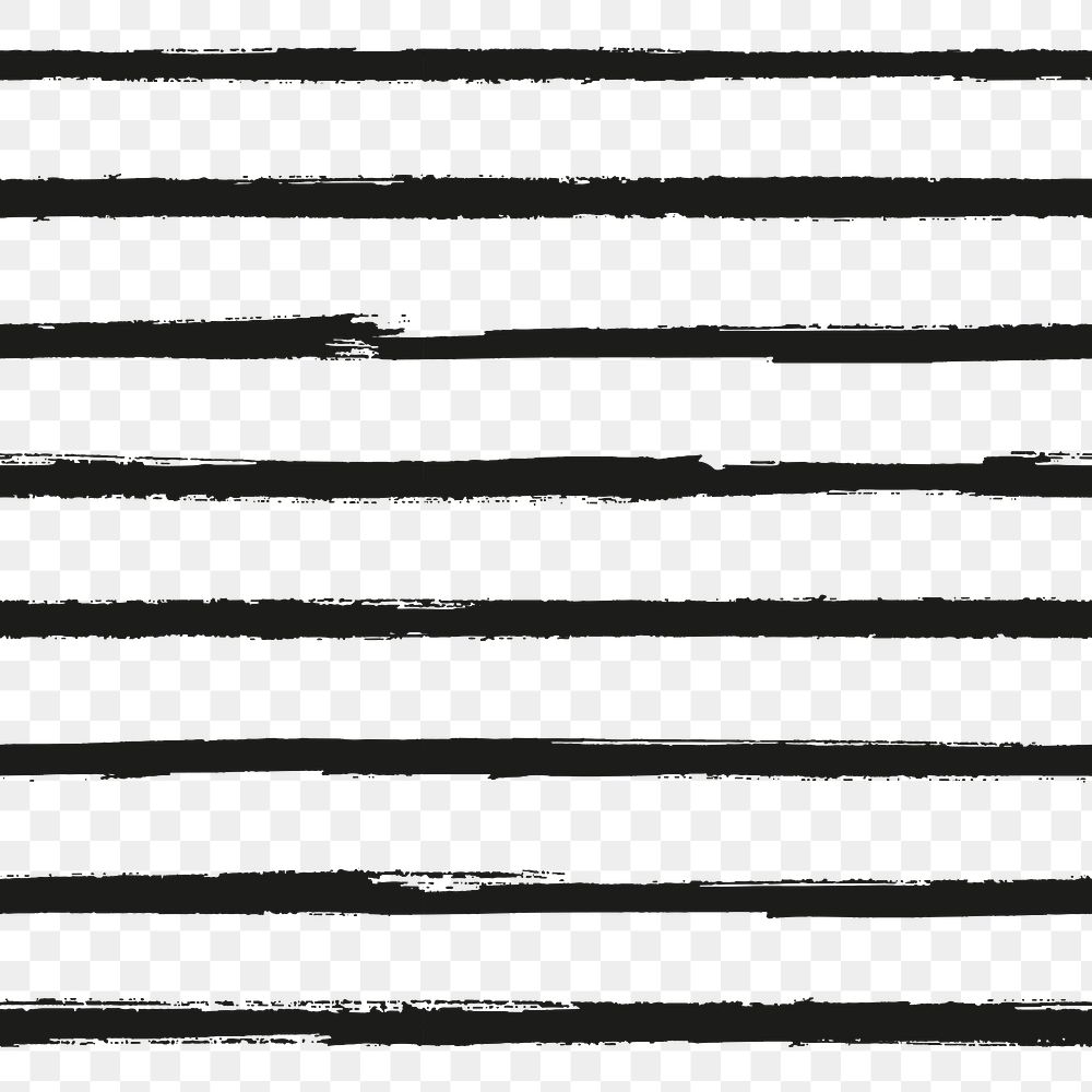 Png pattern of striped ink brush texture transparent background