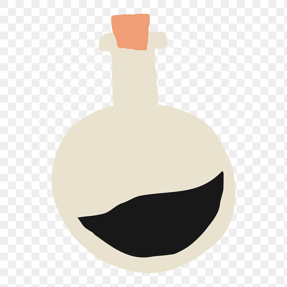 Round bottom flask png occult Halloween witchcraft sticker