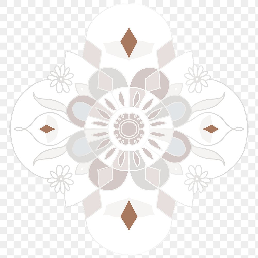 Indian Mandala element png sticker ornamental illustration