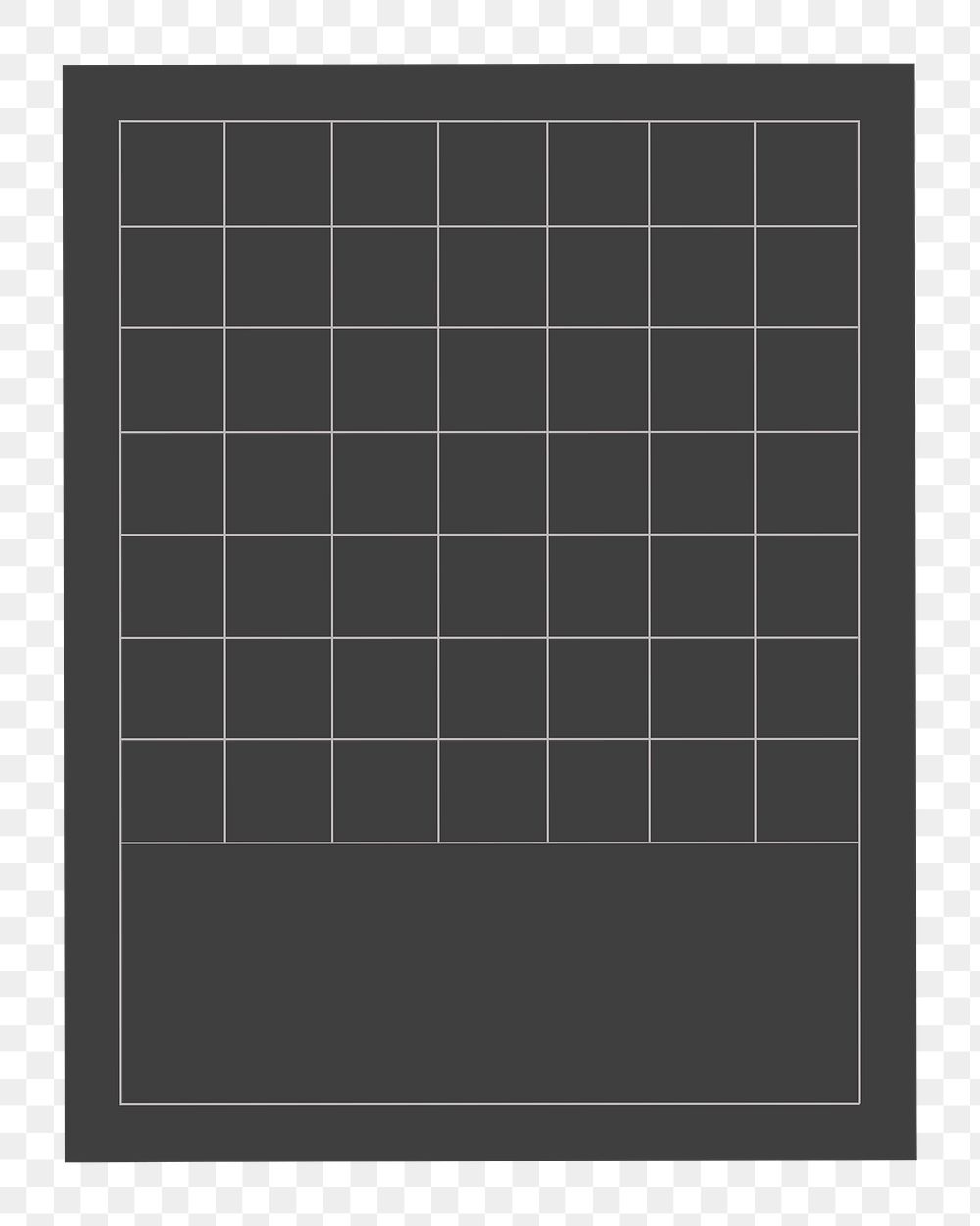 Blank brown grid notepaper png design sticker